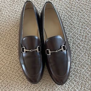 Dark brown "horse bit" loafers size 9